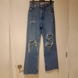 Wide Leg Distressed Zara Jean
